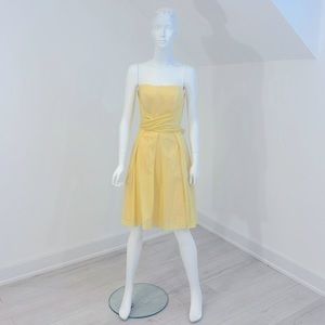 Sample NWT Dessy 2857 size 10 Sunflower yellow 100% Cotton dress Pristine